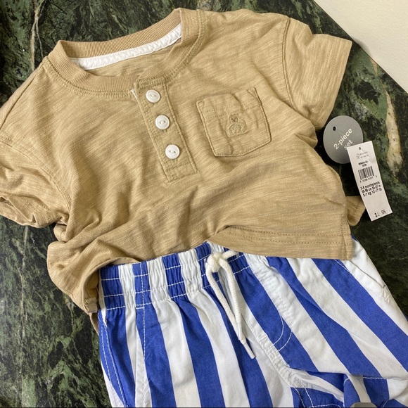 baby boy henley and shorts - Picture 1 of 6